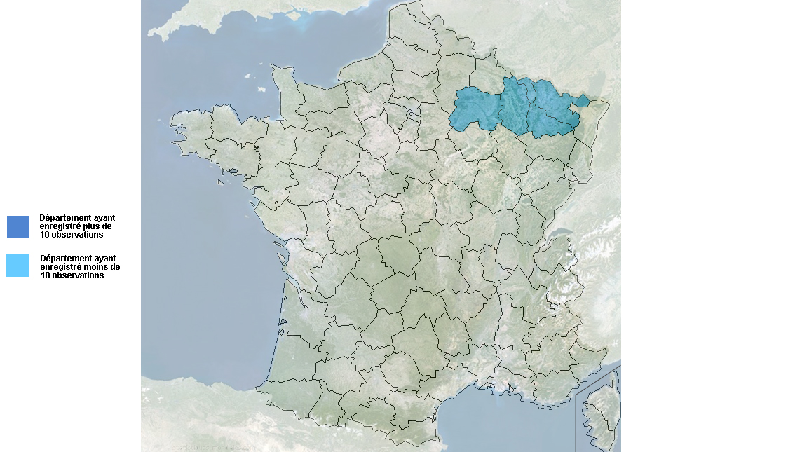 Carte de la migration des grues cendrées en France