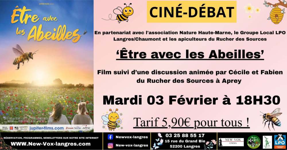 Affiche Newvox etre avec les abeilles langres