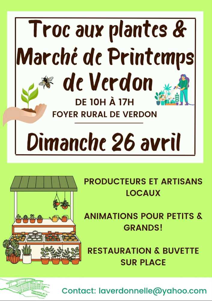 Affiche Troc Verdon (51) troc aux plantes verdon 2026